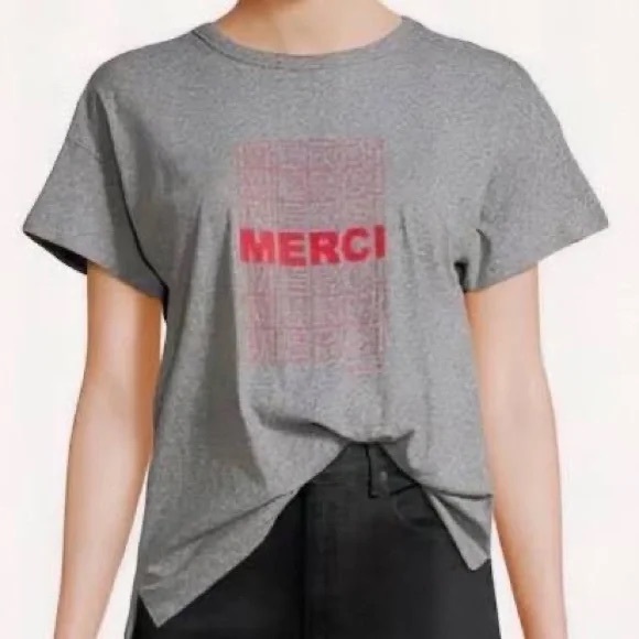 rag & bone Tops - Rag & Bone “Merci” Graphic Crew Neck T Shirt Size Small Grey